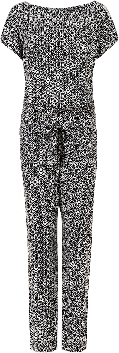 Комбинезон женский Baon, цвет: черный. B497018_Black Printed. Размер M (46)B497018_Black Printed Комбинезон женский Baon, цвет: черный. B497018_Black Printed. Размер M (46)B497018_Black PrintedКомбинезон женский Baon выполнен из 100% вискозы. Модель имеет цельнокроеные рукава и застёжку на пуговицу на спине. Пояс дополнен эластичной вставкой-резинкой. Талия подчеркнута завязывающимся поясом. По бокам расположены карманы.