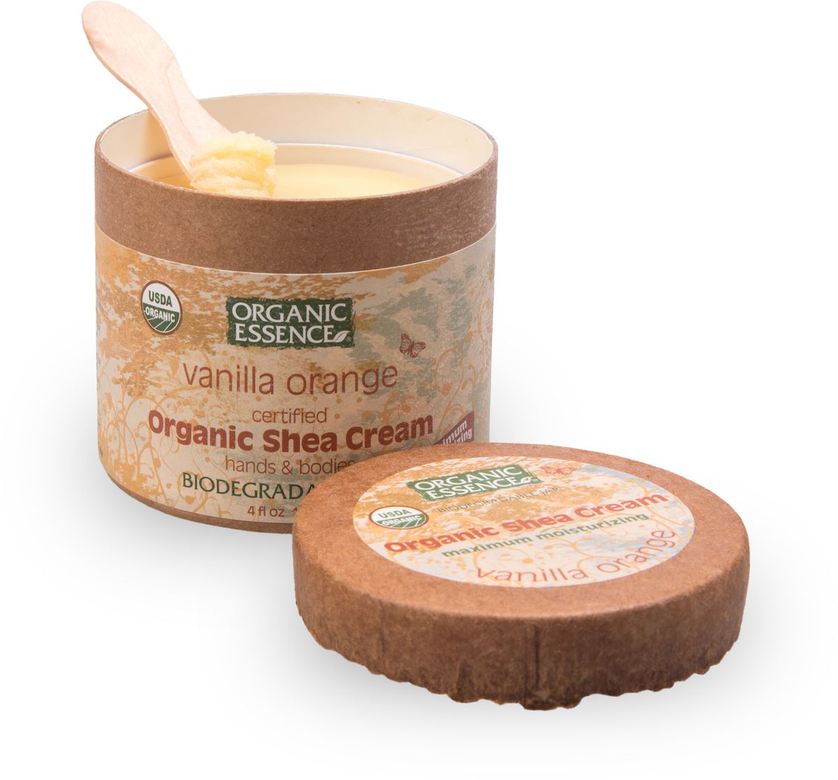 Organic Essence Органический крем Ши (Карите), Ваниль и апельсин 114 г/118 млCCVAN Organic Essence Органический крем Ши (Карите), Ваниль и апельсин 114 г/118 млCCVANUSDA Organic сертифицированный продукт. Интенсивное увлажнение. Подходит для ежедневного применения. В состав Органического крема Ши входит ваниль, обладающая всем знакомым приятным ароматом. Органическая ваниль в первую очередь предназначена для борьбы со стрессом, напряжением и раздражительностью. Аромат ванили не только расслабляет тело, но и снимает нервное напряжение. Апельсиновое масло относится к эфирным маслам с психологически согревающим воздействием. Мягкий аромат апельсинового масла принадлежит к тонизирующим запахам, помогающим улучшить настроение, снять усталость. Обогащенный маслом апельсина органический крем Ши способствует восстановлению упругости и уменьшению морщин, используется в качестве витаминизирующего и защитного средства по уходу за кожей. Отлично подойдет масло в составе крема и для проблемной кожи: оно поможет справиться с расширенными порами и постугревыми шрамами. Масло апельсина также улучшают кровообращение и оказывает противовоспалительный эффект.