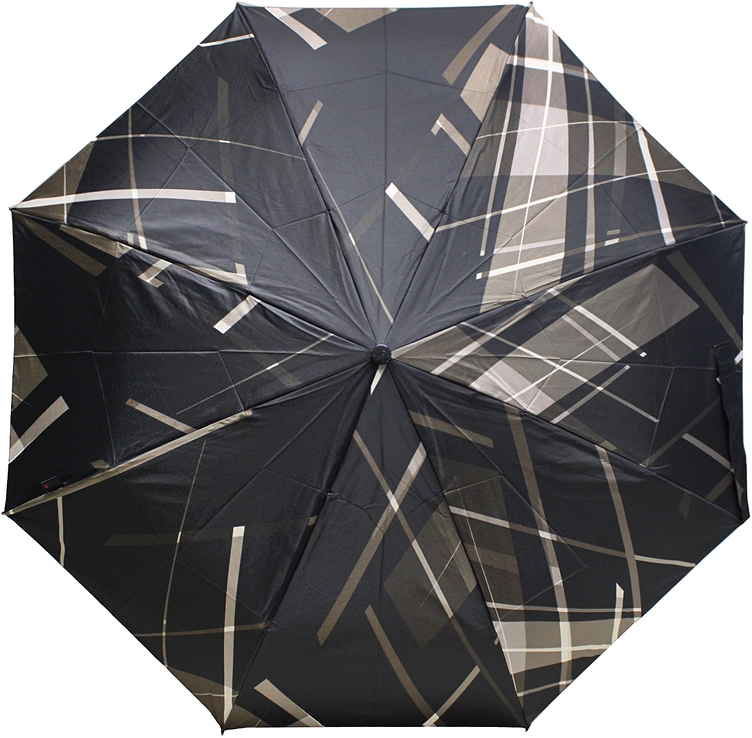 Зонт женский Knirps, автомат, 3 сложения, цвет: черный, коричневый. 9532008076