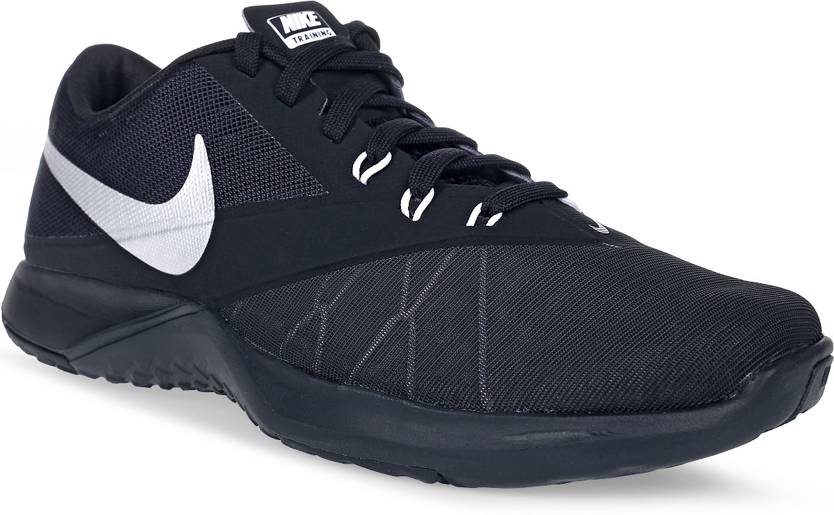 Кроссовки для фитнеса мужские Nike FS Lite Trainer 4, цвет: черный. 844794-001. Размер 10 (43,5)844794-001 Кроссовки для фитнеса мужские Nike FS Lite Trainer 4, цвет: черный. 844794-001. Размер 10 (43,5)844794-001Мужские кроссовки для фитнеса FS Lite Trainer 4 от Nike выполнены из текстиля и дополнены бесшовными накладками из ПВХ. Технология Flywire с рисунком Звенья цепи обеспечивает надежную фиксацию. Подкладка и стелька из текстиля комфортны при движении. Шнуровка надежно зафиксирует модель на ноге. Подошва из материала двойной плотности обеспечивает амортизацию для боковых рывков. Резиновая подметка со специальными зонами и рельефным рисунком протектора обеспечивает сцепление с поверхностью.