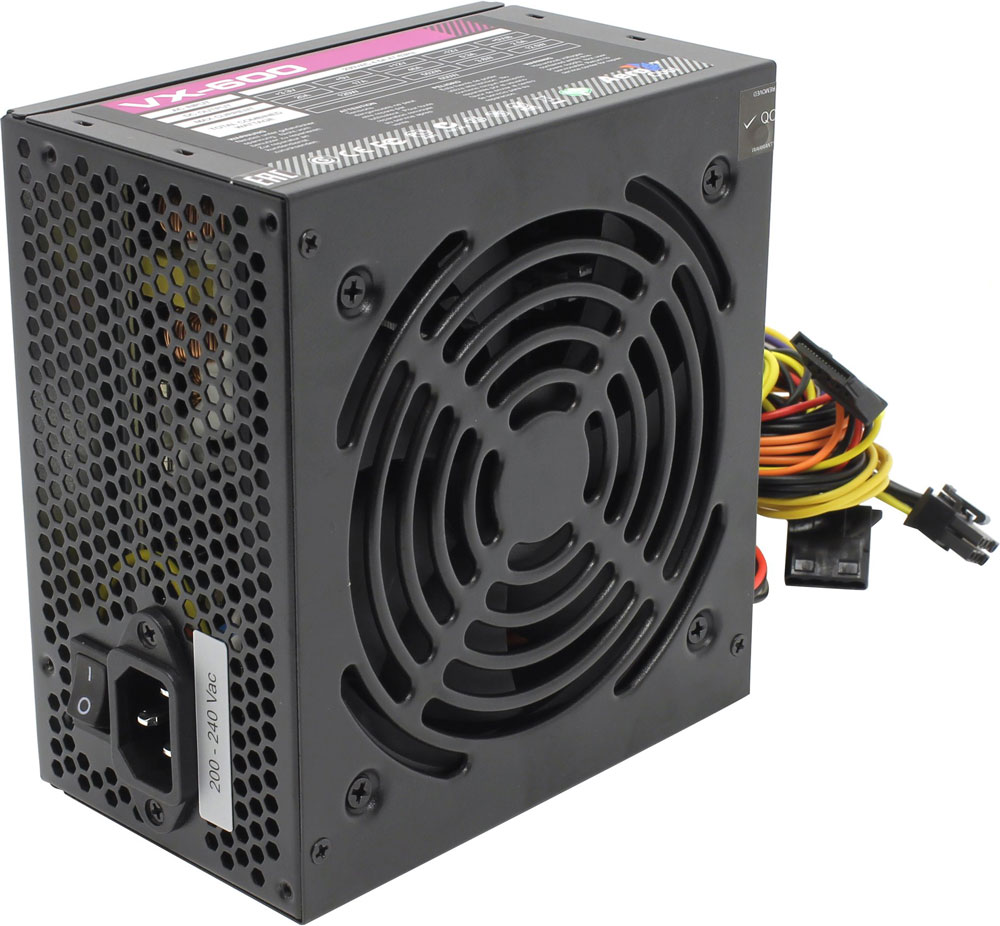 Aerocool VX-600W блок питания для компьютера4713105953589 Aerocool VX-600W блок питания для компьютера4713105953589Aerocool VX-600W - это эффективный, надёжный и недорогой блок питания с низким уровнем шумов и помех.Блоки питания линейки VX - самые доступные в ассортименте Aerocool и предназначены для систем начального уровня. Они собраны из высококачественных компонентов и обеспечивают стабильное инадёжное питание для всего системного блока.Хотя устройства линейки VX предназначены для сборки систем начального уровня, Aerocool снабдила их всем необходимым. БП VX работает без шумов и помех, защищён от перепадов напряжения в сети и оборудован 12 сантиметровым вентилятором с умным управлением скоростью вращения.