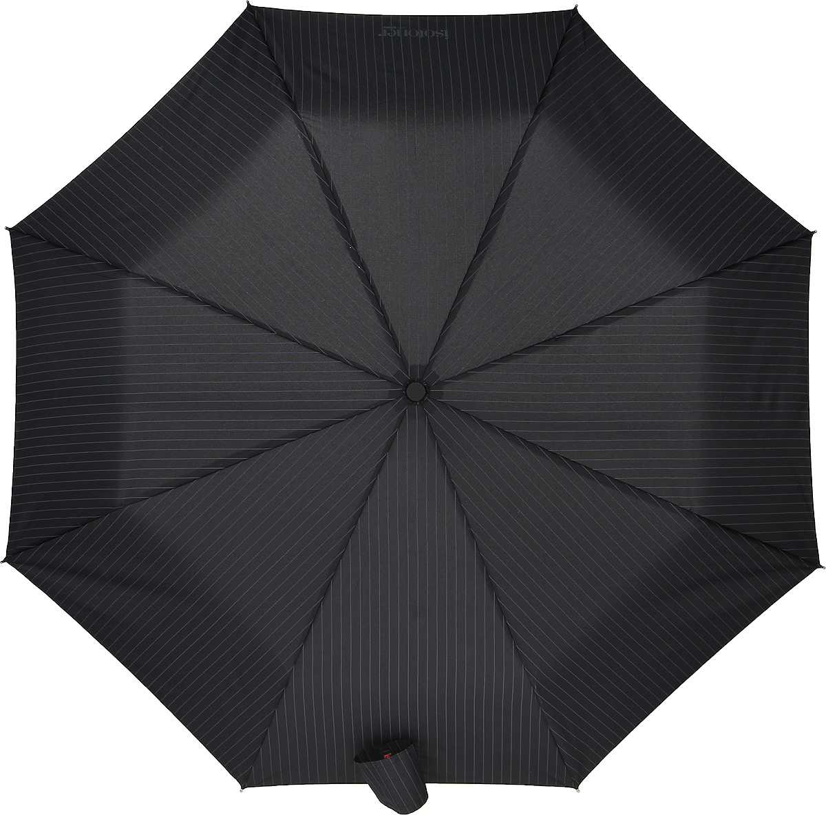 Зонт мужской Isotoner, автомат, 3 сложения, цвет: черный, серый. 09379-3872