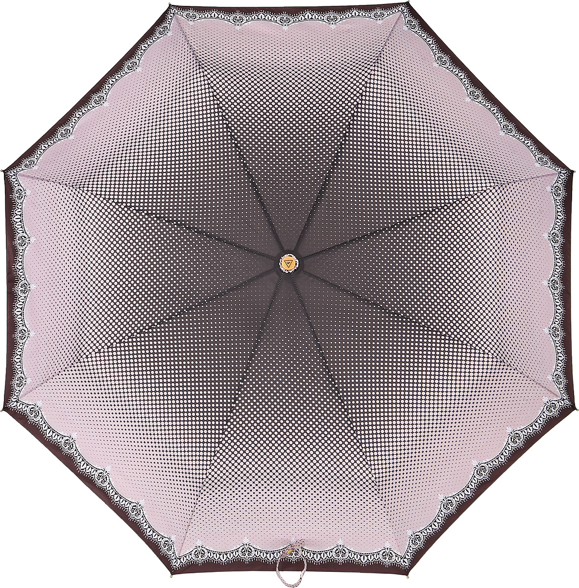 Зонт женский Fabretti, автомат, 3 сложения, цвет: светло-розовый, темно-коричневый. L-17106-4