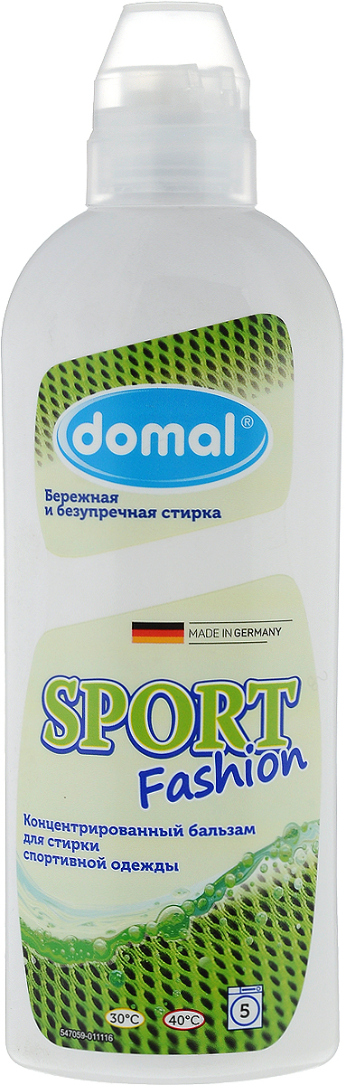 Бальзам для стирки Domal Sport Fashion, концентрированный, для спортивной одежды, 375 мл37561 Бальзам для стирки Domal Sport Fashion, концентрированный, для спортивной одежды, 375 мл37561Концентрированный бальзам для стирки Domal Sport Fashion используется как самостоятельное средство для стирки спортивной одежды и обуви, кроссовок, одежды для активного отдыха, туризма, рыбалки, а также пуховиков, курток и горнолыжных комбинезонов, термобелья, одежды из мембранных тканей Gore-Tex и других. Даже после многочисленных стирок ваши вещи не потеряют свои уникальные свойства и будут выглядеть как новые. Бальзам имеет уникальный состав, разработанный и произведенный в Германии, благодаря которому средство тщательно и бережно очистит вашу одежду, сохранив ее уникальные свойства: водонепроницаемость мембранных тканей; структуру, форму и свойства пуха и пера; температурную защиту; цвет и форму, а также специальные пропитки, покрытия и аппликации из ткани. Бальзам предназначен для всех типов стиральных машин и ручной стирки при температуре от 30 до 40°С. Дерматологически проверен, безопасен для кожи. Экономичен: 1 флакона средства достаточно для стирки 12,5 кг сухого белья. Товар сертифицирован.