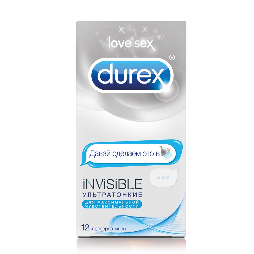 Durex Invisible Emoji Презервативы ультратонкие №121616 Durex Invisible Emoji Презервативы ультратонкие №121616Самые тонкие презервативы в линейке Durex! Силиконовая смазка снижает трение и делает половой акт более естественным. Если Вы любите надежность, Вам стоит попробовать эти презервативы! Прекрасно подойдет для тех, кто хочет отбросить все детали и сосредоточиться только на партнере.Один из крупнейших барьеров молодёжи – неловкость в предложении презерватива. Durex запускает коллекцию эмоджи упаковок, которые всё скажут сами и превратят неловкий момент в лёгкий и волнующий, а так же добавят разнообразия!Пожалуйста, внимательно прочтите памятку внутри упаковки, особенно если вы собираетесь использовать презервативы для орального или анального секса. Использование гелей-смазок Durex Play с презервативами может увеличить наслаждение от секса. Все гели-смазки Durex Play безопасны для использования с презервативами - в отличие от смазок на масляной основе, которые могут повредить презерватив. Дерматологически тестированы. Презервативы предназначены только для одноразового применения. Если вы почувствуете дискомфорт или раздражение во время использования презерватива, прекратите использование. Если симптомы будут продолжаться, пожалуйста, обратитесь к врачу.Храните в прохладном сухом месте, вдали от воздействия прямых солнечных лучей.