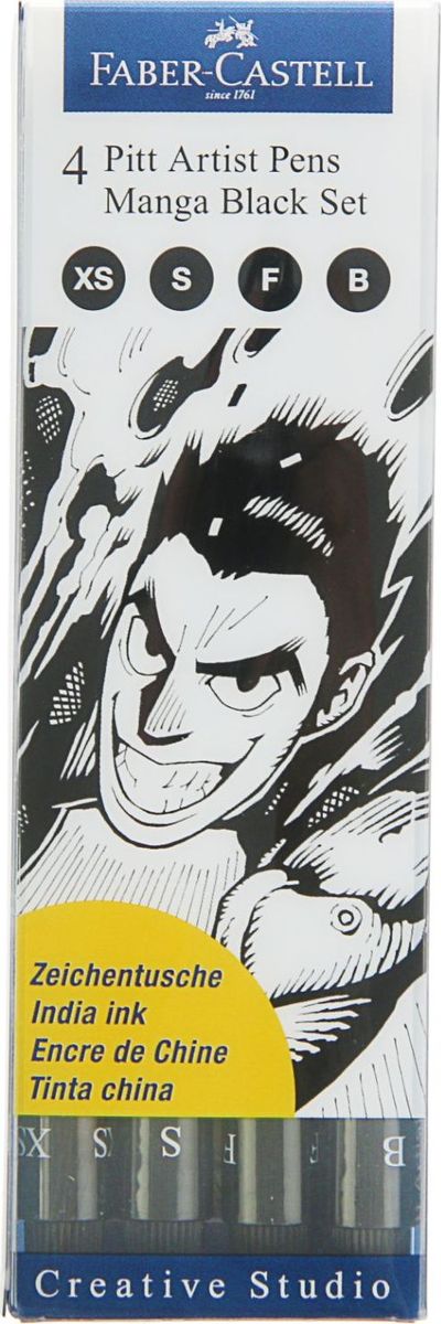 Faber-Castell Набор капиллярных ручек Pitt Artist Pen Manga 4 шт