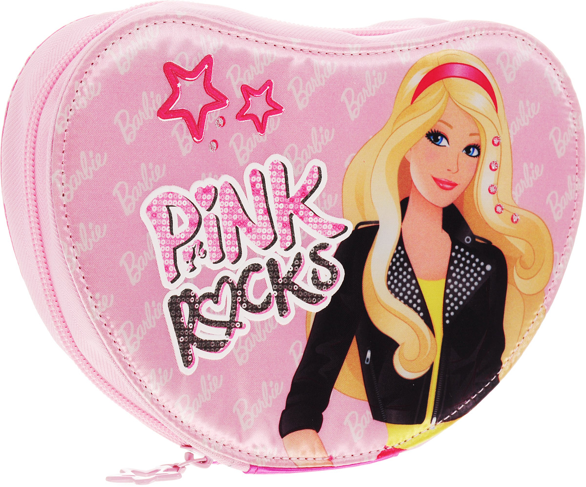 Academy Style Пенал Barbie Pink RocksBRR-11T-038 Academy Style Пенал Barbie Pink RocksBRR-11T-038Пенал Academy Style Barbie. Pink Rocks станет не только практичным, но и стильным школьным аксессуаром.Пенал выполнен из прочных материалов и закрывается на застежку-молнию. Состоит из одного вместительного отделения, в котором без труда поместятся канцелярские принадлежности.Внутри пенала находятся 13 прочных креплений для канцелярских принадлежностей. Такой пенал станет незаменимым помощником для школьника, с ним ручки и карандаши всегдабудут под рукой и больше не потеряются.