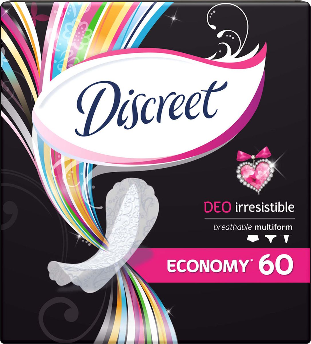 Discreet Женские гигиенические прокладки на каждый день Deo Irresistible Multiform Trio 60 шт