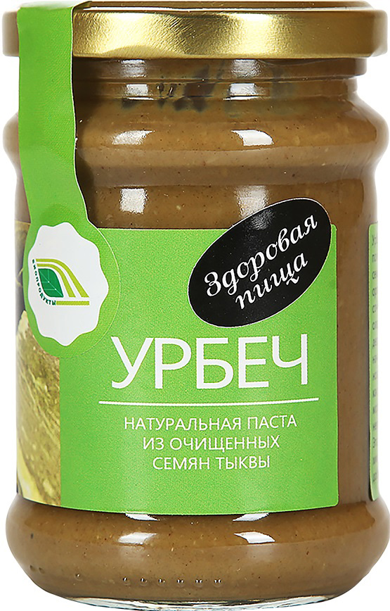 Биопродукты Урбеч натуральная паста из очищенных семян тыквы, 280 г0120710 Биопродукты Урбеч натуральная паста из очищенных семян тыквы, 280 г0120710Тыквенные семечки способствуют стабилизации кровяного давления,Существенно снижают уровень сахара в крови. Служат в качествепрофилактического средства от простатита, являются эффективнымантигельминтным средством. Некоторые имеющиеся в семенах компонентыпомогают в борьбе с артритом, остеопарозом, восстанавливая плотность костнойткани. В силу натуральности продукта свойственно отделение масла. Передупотреблением тщательно перемешать!