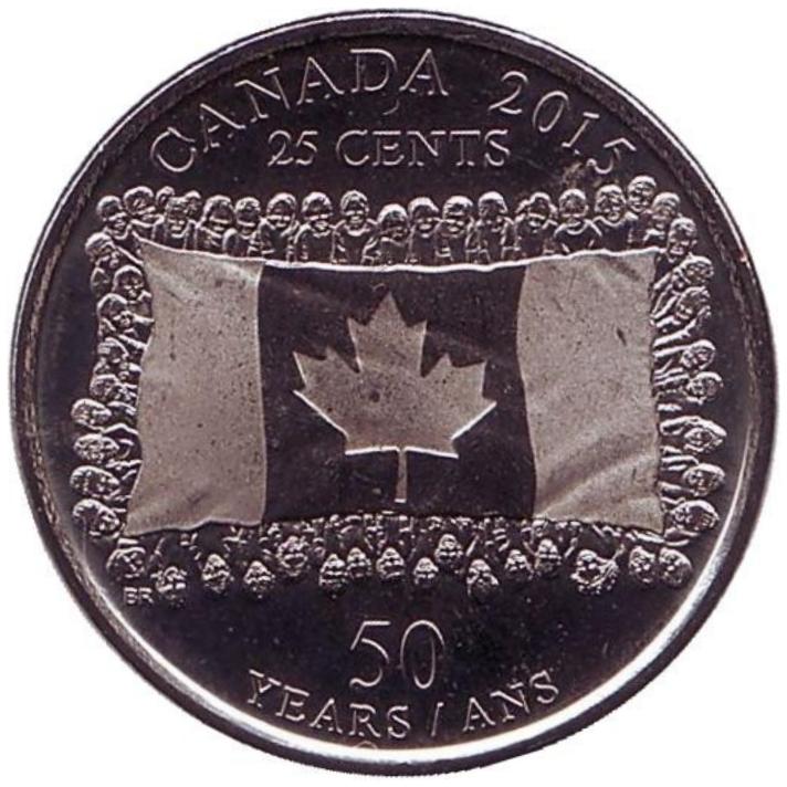 Монета номиналом 25 центов 