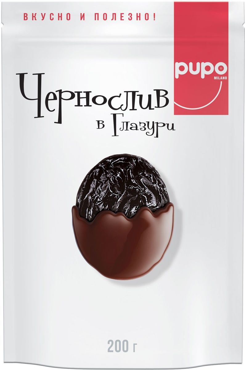Pupo Чернослив в глазури конфеты, 200 г14.5428 Pupo Чернослив в глазури конфеты, 200 г14.5428Аргентинский чернослив сорта President после сушки полностью раскрывает свои великолепные качества – приобретает блестящий черный оттенок кожицы, янтарную мякоть и утонченно сладкий вкус. Собранные в середине сезона, бережно высушенные в печи, сливы PUPO богаты витаминами и микроэлементами. Вкусный, без труда заменяющий привычные лакомства чернослив PUPO является источником здоровья.