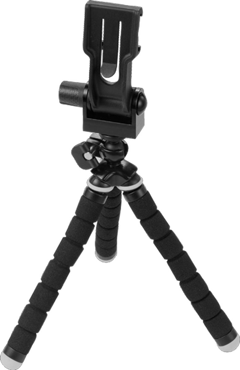 Optrix Tripod штатив для смартфона, BlackFS-94694 Optrix Tripod штатив для смартфона, BlackFS-94694Легкий и компактный штатив с гибкими ножками. Можно использовать как обычный штатив трипод, а также крепить к веткам деревьев, столбам и другим объектам для создания уникальных снимков.- Компактный и легкий.- Комплект из 20 шт винтов (1/4) для крепления фотоаппаратов, видеокамер, в том числе для камер GoPro.- Подходит для всех чехлов Optrix by Body Glove.