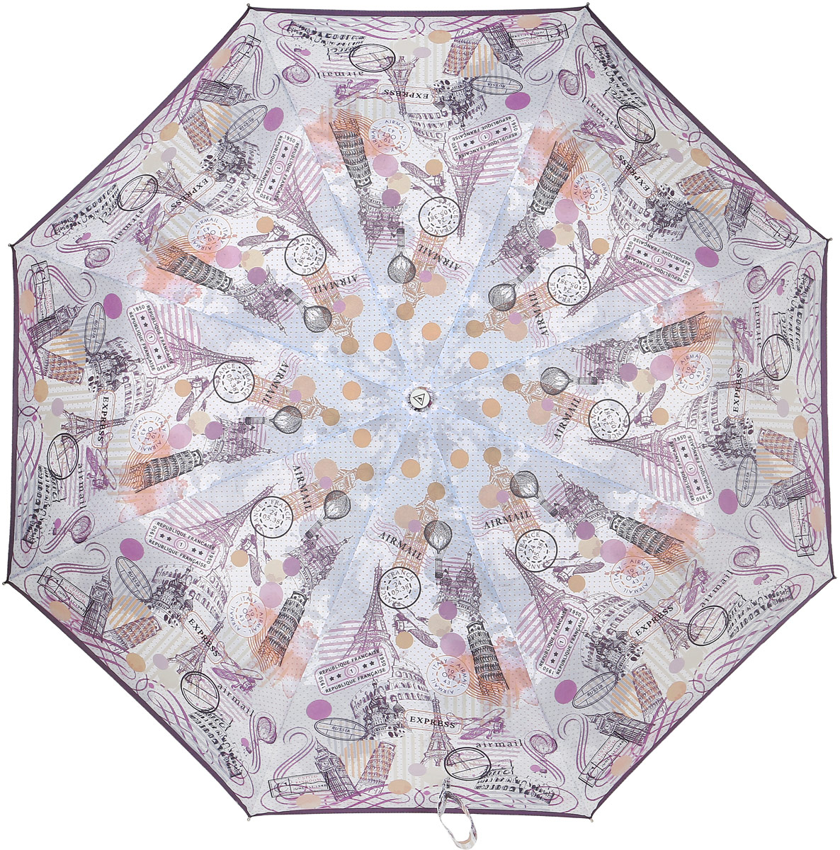Зонт женский Fabretti, автомат, 3 сложения, цвет: мультиколор. L-17105-7