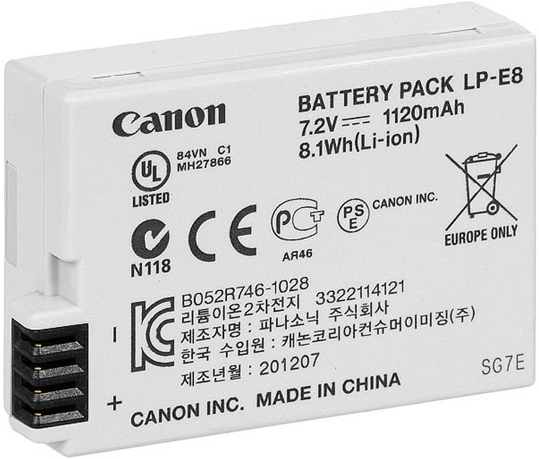 Canon LP-E8 аккумулятор для EOS 550D/ 600D