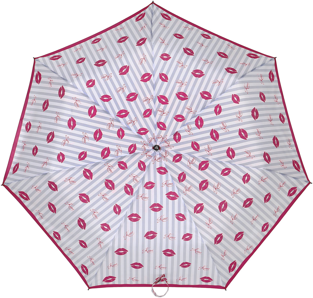 Зонт женский Fabretti, автомат, 3 сложения, цвет: белый, серый, розовый. P-17101-4
