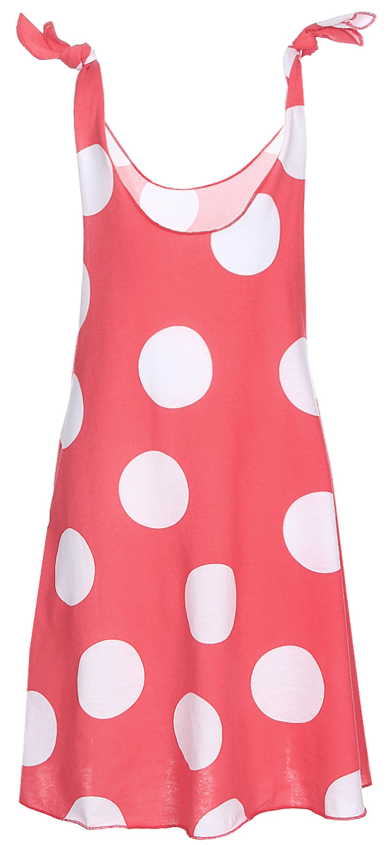 Платье для девочек КотМарКот, цвет: коралловый, белый. 21415. Размер 92