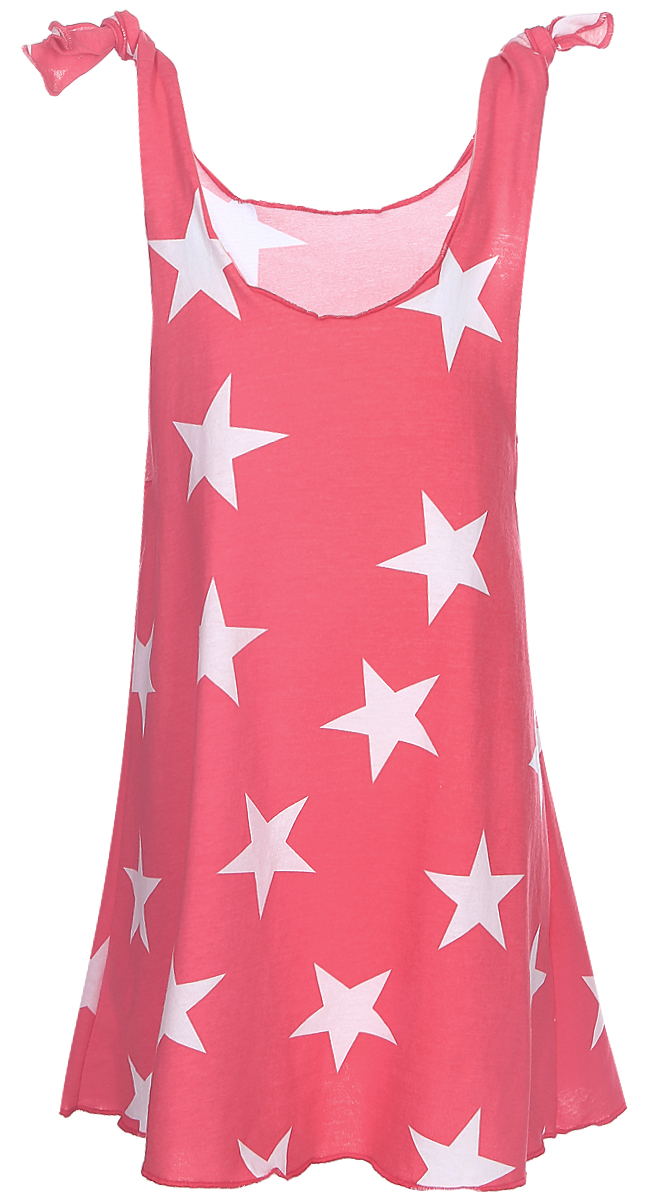 Платье для девочек КотМарКот, цвет: коралловый, белый. 21412. Размер 98