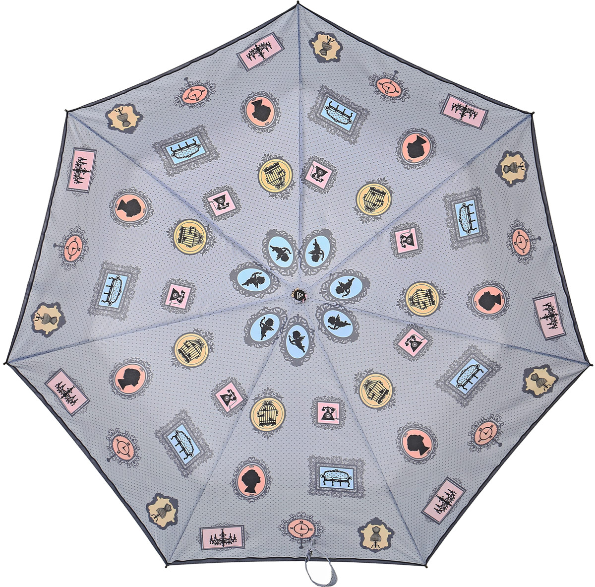 Зонт женский Fabretti, автомат, 3 сложения, цвет: лавандовый, мультиколор. P-17100-18