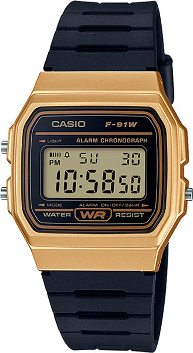Наручные часы мужские Casio, цвет: черный. F-91WM-9A