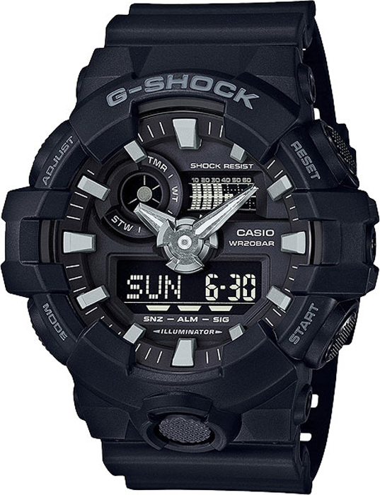 Наручные часы мужские Casio G-Shock, цвет: черный. GA-700-1B