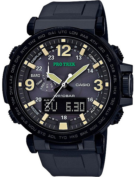 Наручные часы мужские Casio Pro Trek, цвет: черный. PRG-600Y-1E