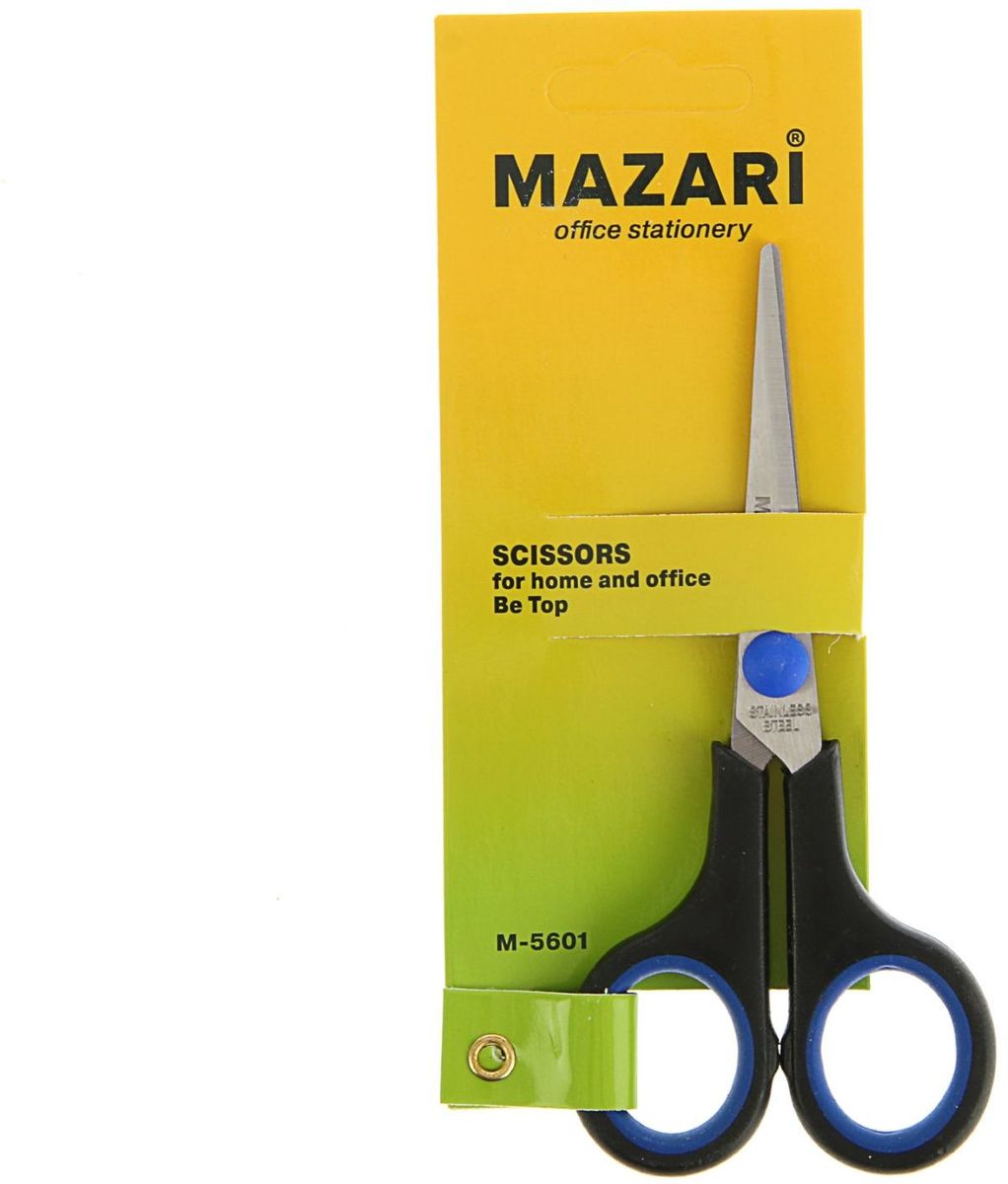 Mazari Ножницы Be Top 14 см1975723 Mazari Ножницы Be Top 14 см1975723Канцелярские ножницы - это предмет, которым мы пользуемся едва ли не ежедневно. Но, к сожалению, эта вещь часто ломается либо теряется в самый нужный момент.Ножницы Be Top станут прекрасным бытовым помощником для вас! Лезвия изготовлены из нержавеющей стали, а пластиковые ручки оснащены резиновыми вставками. Область применения таких ножниц достаточно широка: их можно использовать дома, в школе, на работе для разрезания любых видов бумаги и картона.