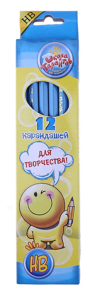 Школа талантов Набор карандашей чернографитных Школа талантов Для творчества с ластиком HB 12 шт613576 Школа талантов Набор карандашей чернографитных Школа талантов Для творчества с ластиком HB 12 шт613576Простые чернографитные карандаши – основа любого начинания. Что бы вы ни делали – рисунки, наброски, пометки – карандаш здесь становится незаменимым инструментом. Очень важно чтобы грифель был качественный, не оставлял неряшливых и неопрятных следов, не пачкал руки и не ломался. Набор карандашей чернографитных с ластиками 12шт НВ – прекрасное сочетание выгодной цены и высочайшего качества. Прочный графитовый стержень не ломается и не крошится, а деревянный корпус легко затачивается.