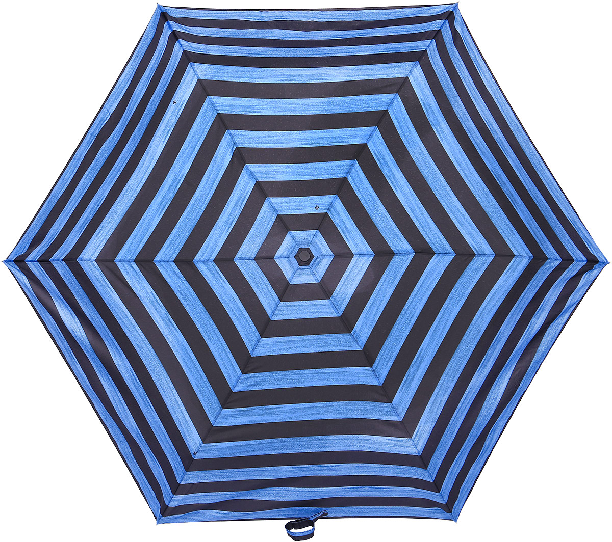Зонт женский Fulton, автомат, 3 сложения, цвет: черный, синий. L711-3288