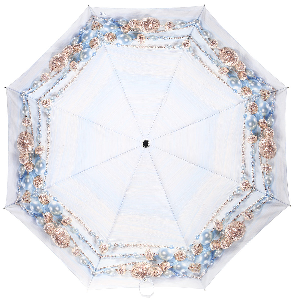 Зонт женский Stilla, автомат, 3 сложения, цвет: голубой. 740/1 mini