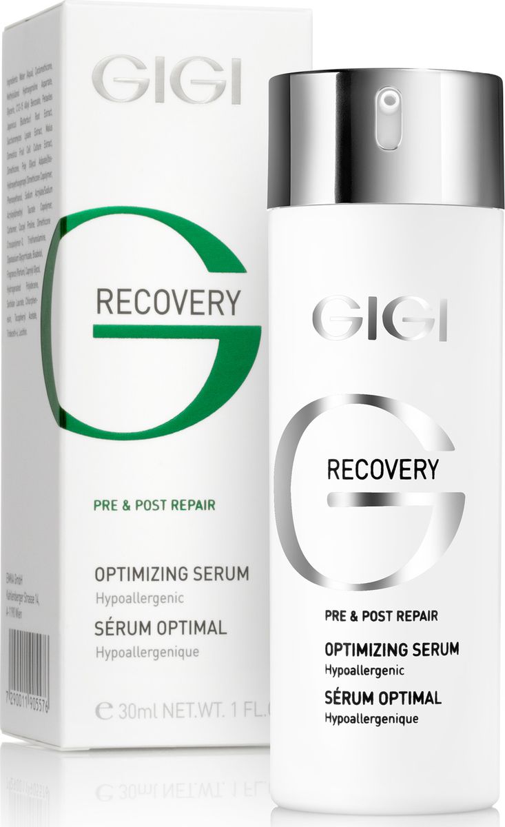 GIGI Оптимизирующая сыворотка Recovery Optimizing Serum, 30 млgi20046 GIGI Оптимизирующая сыворотка Recovery Optimizing Serum, 30 млgi20046Сыворотка, обогащенная успокаивающими, увлажняющими, антиаллергеными веществами, придающими энергию коже. Ускоряет процесс восстановления кожи, регенерации клеток и процесс выздоровления. Успокаивает и предотвращает покраснение и раздражение. Придает коже сияющий, здоровый вид, чувство комфорта и мягкости. Не содержит консервантов, гипоаллергенна, ароматизаторы 100% без аллергенов.