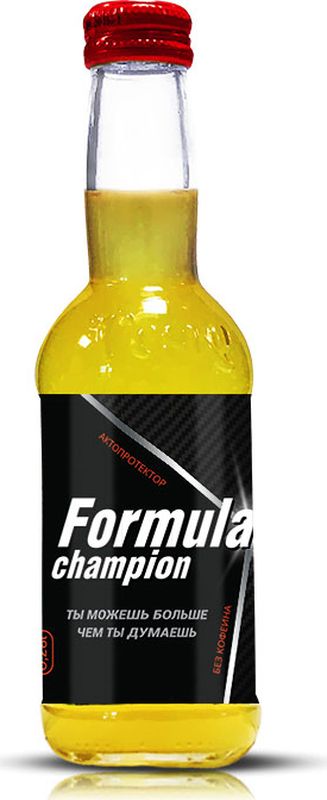 Formula Champion энергетический напиток, 0,28 л389915018 Formula Champion энергетический напиток, 0,28 л389915018Функциональный напиток, предназначен для людей в период больших умственных и физических нагрузок, а также ведущих активный спортивный образ жизни. Употребление Formula champion помогает организму во время тренировок быстрее и легче приспособляться к возрастающим нагрузкам, снять болевые ощущения в мышцах. Пейте охлажденным! Допускается осадок, обусловленный особенностями используемого сырья.