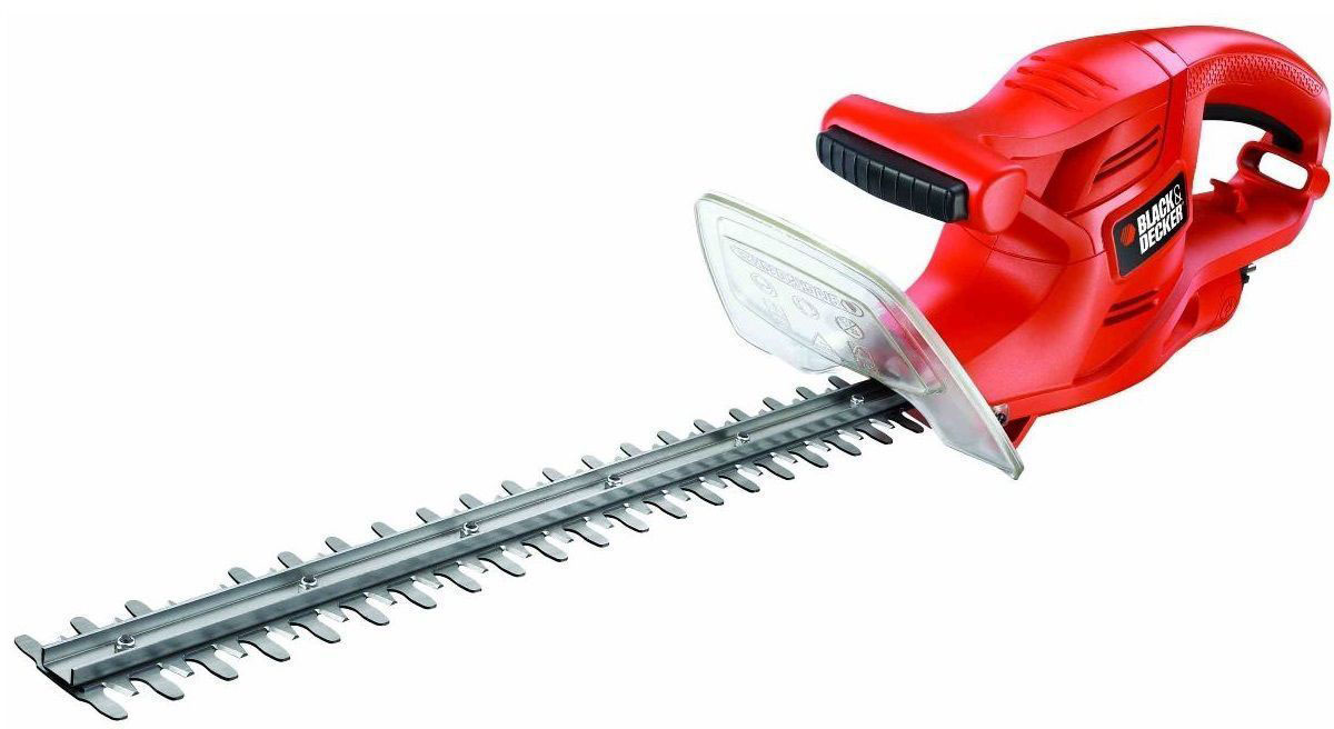 Кусторез электрический Black&Decker GT4245GT4245 Кусторез электрический Black&Decker GT4245GT4245Кусторез электрический Black&Decker GT4245 - это надежный инструмент для ухода за живыми изгородями, садовыми деревьями и кустами. Малый вес и удобная прорезиненная ручка позволяют удобно и легко работать без усталости. Для безопасной работы устройство оснащено предохранителем от случайного включения и щитком для защиты рук. Преимущества модели: 45 см ножи с ходом 16 мм подходят для небольших кустов и живых изгородей.Долговечные, надежные и острые металлические ножи.Ощущение комфорта и надежности в работе.Двуручное включение для предотвращения внезапного старта.Простое управление кабелем, который никогда не окажется в зоне работы ножей.Крепление для кабеля для надежного управления.Технические характеристики: Мощность: 420 Вт.Длина ножа: 45 см.Шаг ножей: 16 мм.Ножи: двухсторонние.Вес: 2,1 кг.Акустическая мощность: 93 дБ(А).Вибрация: 2.3 м/с2.