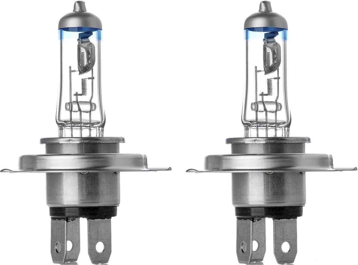 Лампа автомобильная галогенная Clearlight H4 X-treme Vision +120% Light, 2 штS03301004 Лампа автомобильная галогенная Clearlight H4 X-treme Vision +120% Light, 2 штS03301004X-treme Vision Дает увеличенный на 120% световой поток по сравнению со стандартными лампами, сохранив регламентированные стандарты мощности за счет увеличения длины нити накаливания, дополнительных витков спирали и специального состава газа в колбе. Цветовая температура смещена в сектор белого света, вместо желтоватого оттенка. Оптимальна для прохождения техосмотра и идеально подходит как для линзованной оптики, так и для обычных отражателей FF.