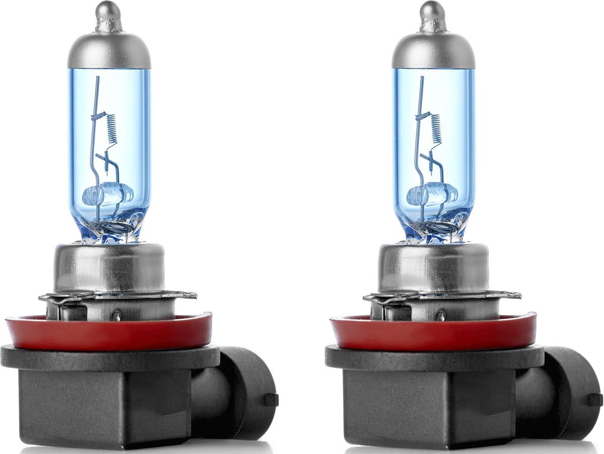 Лампа автомобильная галогенная Clearlight X-treme Vision +120% Light, Н8, 12V, 35W, 2 штMLH8XTV120 Лампа автомобильная галогенная Clearlight X-treme Vision +120% Light, Н8, 12V, 35W, 2 штMLH8XTV120Галогенная автомобильная лампа Clearlight X-treme Vision +120% Light дает увеличенный на 120% световой поток по сравнению со стандартными лампами, сохранив регламентированные стандарты мощности за счет увеличения длины нити накаливания, дополнительных витков спирали и специального состава газа в колбе. Цветовая температура смещена в сектор белого света, вместо желтоватого оттенка. Лампа оптимальна для прохождения техосмотра и идеально подходит как для линзованной оптики, так и для обычных отражателей FF.