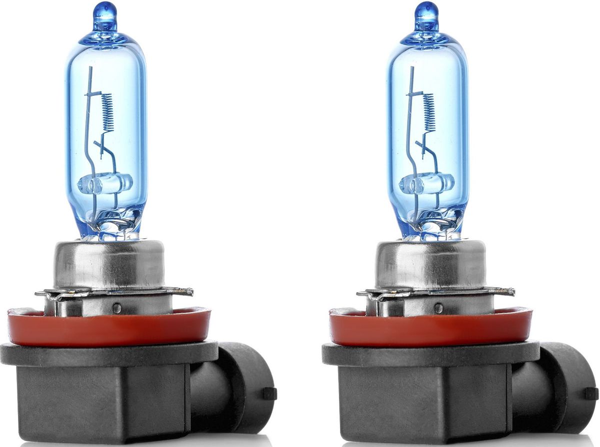 Лампа автомобильная галогенная Clearlight X-treme Vision +120% Light, Н9, 12V, 65W, 2 штMLH9XTV120 Лампа автомобильная галогенная Clearlight X-treme Vision +120% Light, Н9, 12V, 65W, 2 штMLH9XTV120Галогенная автомобильная лампа Clearlight X-treme Vision +120% Light дает увеличенный на 120% световой поток по сравнению со стандартными лампами, сохранив регламентированные стандарты мощности за счет увеличения длины нити накаливания, дополнительных витков спирали и специального состава газа в колбе. Цветовая температура смещена в сектор белого света, вместо желтоватого оттенка. Лампа оптимальна для прохождения техосмотра и идеально подходит как для линзованной оптики, так и для обычных отражателей FF.