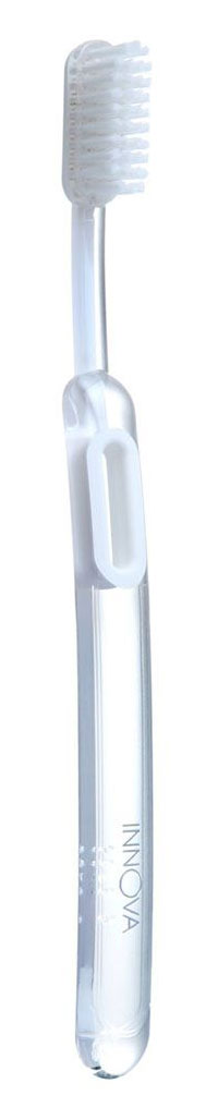 Innova Зубная щетка с ионами серебра, деликатная, цвет: белый