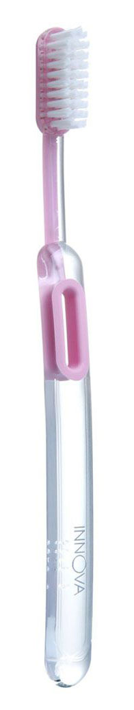 Innova Зубная щетка с ионами серебра, деликатная, цвет: розовый