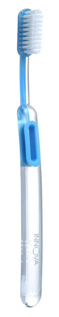Innova Зубная щетка с ионами серебра, деликатная, цвет: голубой