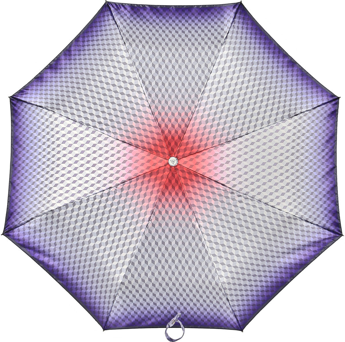 Зонт женский Fabretti, автомат, 3 сложения, цвет: фиолетовый, сиреневый, розовый. L-17100-10
