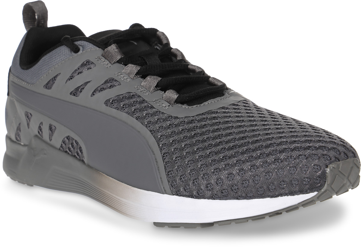 Кроссовки мужские для фитнеса Puma Pulse XT V2 Mesh, цвет: серый. 18947402. Размер 11 (45)18947402 Кроссовки мужские для фитнеса Puma Pulse XT V2 Mesh, цвет: серый. 18947402. Размер 11 (45)18947402Самая динамичная модель тренировочной обуви, разработанная Puma специально для мужчин - это, несомненно, кроссовки Pulse XT V2 Mesh с их лаконичным и мужественным стилем. В этих кроссовках так и хочется бежать быстрее, повышать нагрузки, открывая новые возможности своего организма. Эта сверхэластичная и сверхлегкая модель предназначена для функциональных и силовых тренировок высокой степени интенсивности. Благодаря пене IGNITE энергия толчка не только расходуется, но и возвращается, а эластичная подошва с глубокой бороздой по центру по всей длине позволяет легко и безопасно совершать резкие повороты и смелые маневры. Еще одной мужской чертой в дизайне модели стал чуть завышенный силуэт, мягко поддерживающий голень.