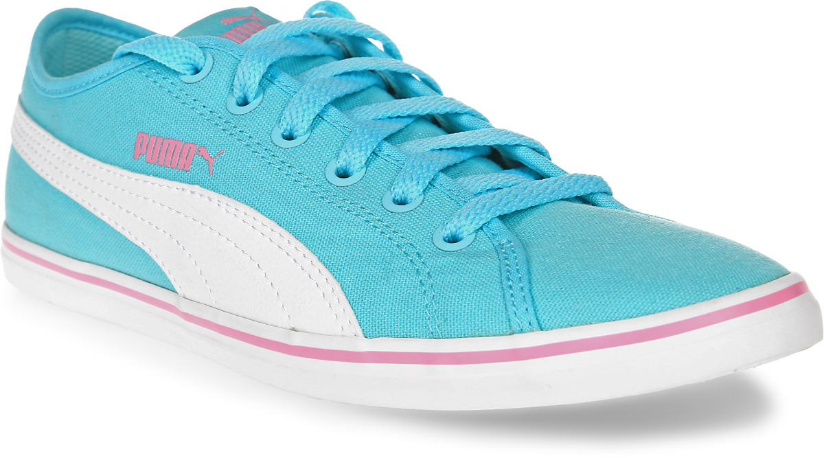Кеды женские Puma Elsu V2 CV, цвет: бирюзовый. 35994016. Размер 6 (38)35994016 Кеды женские Puma Elsu V2 CV, цвет: бирюзовый. 35994016. Размер 6 (38)35994016Низкие удобные кеды Elsu V2 CV имеют традиционную плоскую подошву и изготовлены из плотной износостойкой ткани, которая при этом обладает отличными дышащими свойствами, делающими эту модель отличным выбором для теплой погоды. Обувь фиксируется на ноге при помощи классической шнуровки. Данная модель, помимо классического силуэта, имеет лаконичное цветовое и графическое решение. Кеды прекрасно сидят на ноге и послужат отличным дополнением вашего гардероба!