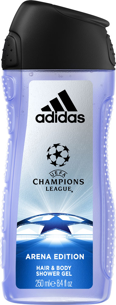 Adidas Гель для душа UEFA III мужской, 250 мл31993405000 Adidas Гель для душа UEFA III мужской, 250 мл31993405000Гель для душа Adidas Arena прекрасно очищает и питает кожу. Специальная формула геля обеспечивает максимальное увлажнение и защиту от пересыхания. Аромат раскрывается нотами бергамота, яблока и розмарина. Они придают композиции взрывную свежесть.Сердце строится вокруг звучания герани и жасмина с ненавязчивым аккордом кориандра. Ноты бобов тонка и пачули создают мощную теплую базу аромата, приправленную мускусом, который продлевает звучание парфюмерной композиции.