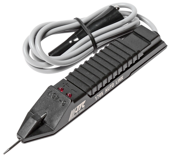 JTC Индикатор напряжения. JTC-1705JTC-1705 JTC Индикатор напряжения. JTC-1705JTC-1705Индикатор напряжения JTCОписаниеПредназначен для тестирования цепей автомобиля напряжением 3-48 В. Применяется для проверки электрического и электронного оборудования, как на легковых, так и на грузовых автомобилях.Количество в оптовой упаковке: 10 шт. и 100 шт.Габаритные размеры: 245/950/20 мм. (Д/Ш/В)Вес: 71 гр.
