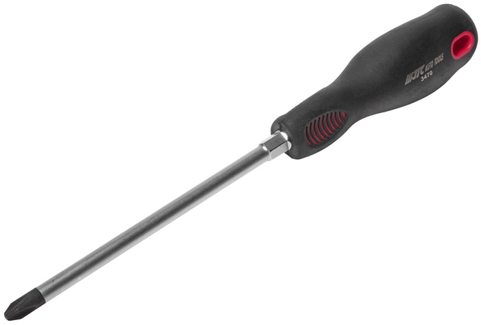 JTC Отвертка PHILIPS силовая. JTC-3470JTC-3470 JTC Отвертка PHILIPS силовая. JTC-3470JTC-3470Отвертка силовая PHILIPS JTCОписание Инструмент изготовлен из стали марки SVCM. Все отвертки имеют стержень с покрытием сатин-хром и оксидированный наконечник. Рукоятка изготовлена из двухкомпонентного материала (PP+TPV) и характеризуется стойкостью к маслам, бензину и другим химическим веществам. Размер: PH3x150 мм. Цвет: красный. Габаритные размеры: 275/35/35 мм. (Д/Ш/В) Вес: 166 г.