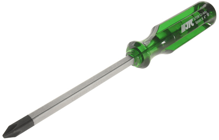 JTC Отвертка PHILIPS со сквозным стержнем. JTC-3708JTC-3708 JTC Отвертка PHILIPS со сквозным стержнем. JTC-3708JTC-3708Эргономичная рукоятка обеспечивает удобный захват.Прочная пластиковая рукоятка обладает повышенной ударостойкости.Инструмент изготовлен из хромомолибденовой стали.Размер: 4 х PH2.