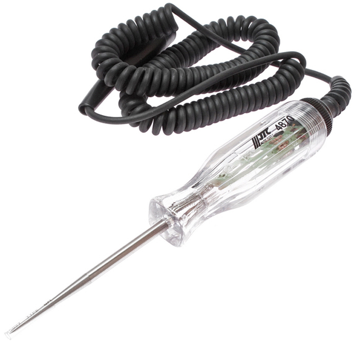 JTC Индикатор напряжения 12-42V. JTC-4870JTC-4870 JTC Индикатор напряжения 12-42V. JTC-4870JTC-4870Используется для обнаружения обрывов, коротких замыканий, тестирования предохранителей, реле и т.п., в обычных и гибридных автомобилях. Подходит для 12 В и 42 В систем. Безопасен для применения на слаботочных цепях, ток потребления составляет всего 3 миллиампер при 12 В. Автоматическое определение напряжения (синий для 12 В, красный для 42 В). Индикатор оснащен светодиодами повышенной яркости.Улучшенная прозрачная конструкция рукоятки с обзором 360 градусов. Габаритные размеры: 310/135/40 мм. (Д/Ш/В) Вес: 211 гр.