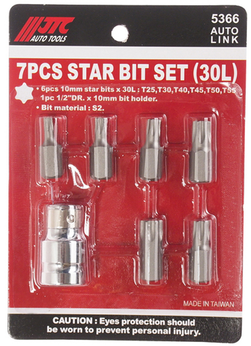 JTC Набор вставок 1/2DR, TORX Т25-55, 7 предметов. JTC-5366JTC-5366 JTC Набор вставок 1/2DR, TORX Т25-55, 7 предметов. JTC-5366JTC-5366В комплекте: Т25, Т30, Т40, Т45, Т50, Т55.Материал: S2.Размер: 30 мм