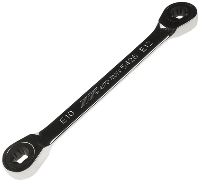 JTC Ключ накидной трещоточный TORX E10xE12. JTC-5426JTC-5426 JTC Ключ накидной трещоточный TORX E10xE12. JTC-5426JTC-542672 зуба.Инструмент изготовлен из хромованадиевой стали, обладает повышенной прочностью. Зеркальная полировка.Размер: Е10 х Е12.Длина: 150 мм.