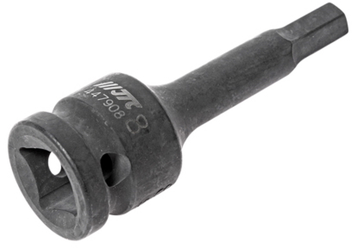 JTC Головка торцевая ударная HEX 1/2 х H8, длина 78 мм. JTC-447908JTC-447908 JTC Головка торцевая ударная HEX 1/2 х H8, длина 78 мм. JTC-447908JTC-447908Головка торцевая HEX ударная JTCОписание Материал: SNCM 8660. Размер: HEX 1/2хH8. Общая длина: 78 мм. Габаритные размеры: 78/25/25 мм. (Д/Ш/В) Вес: 94 г.