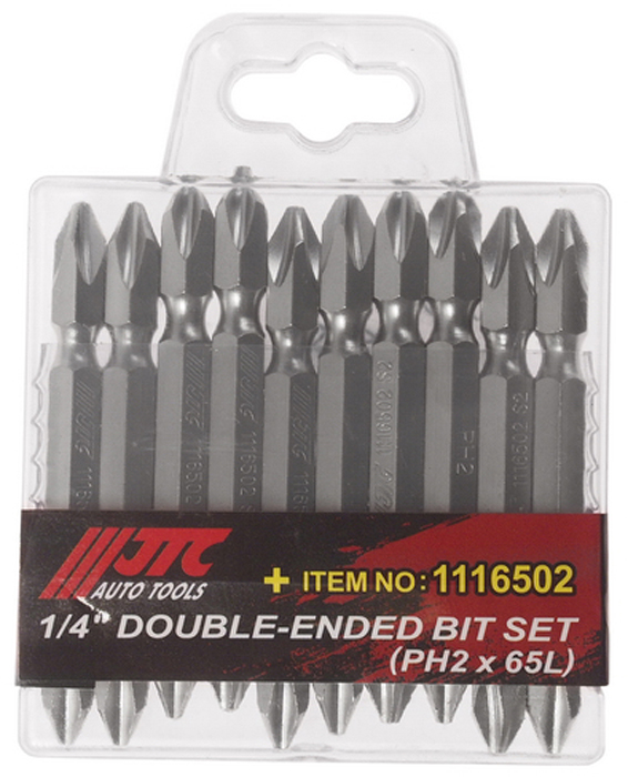 JTC Набор вставок 1/4DR Philips PH.2, двусторонних удлиненных, 10 предметов. JTC-1116502JTC-1116502 JTC Набор вставок 1/4DR Philips PH.2, двусторонних удлиненных, 10 предметов. JTC-1116502JTC-1116502В комплекте: PH2 х 65 мм.Материал: S2.